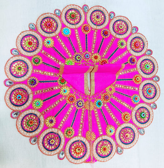 Royal Pink Floral Laddu Gopal Poshak
