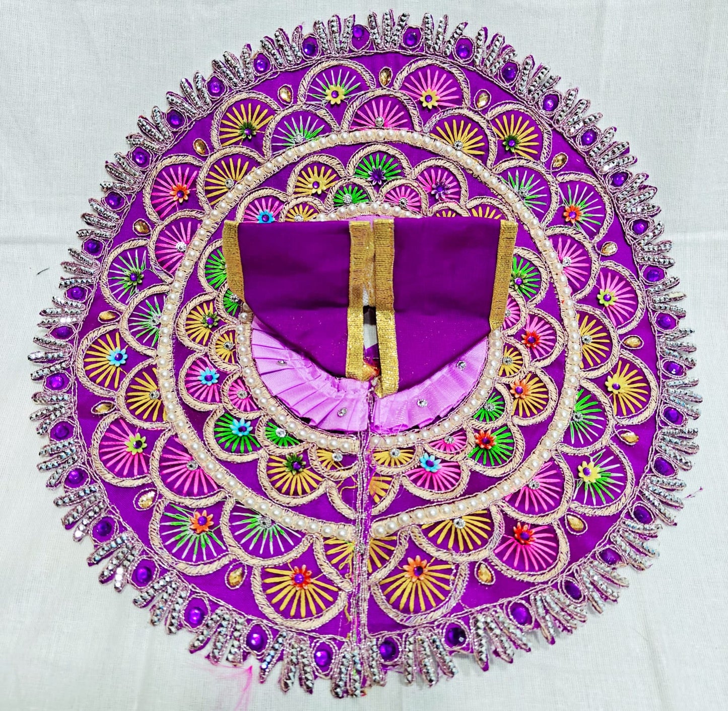 Royal Purple Floral Shringar Poshak