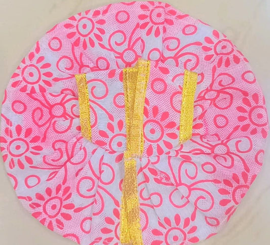 Sacred Floral Poshak in Divine Pink