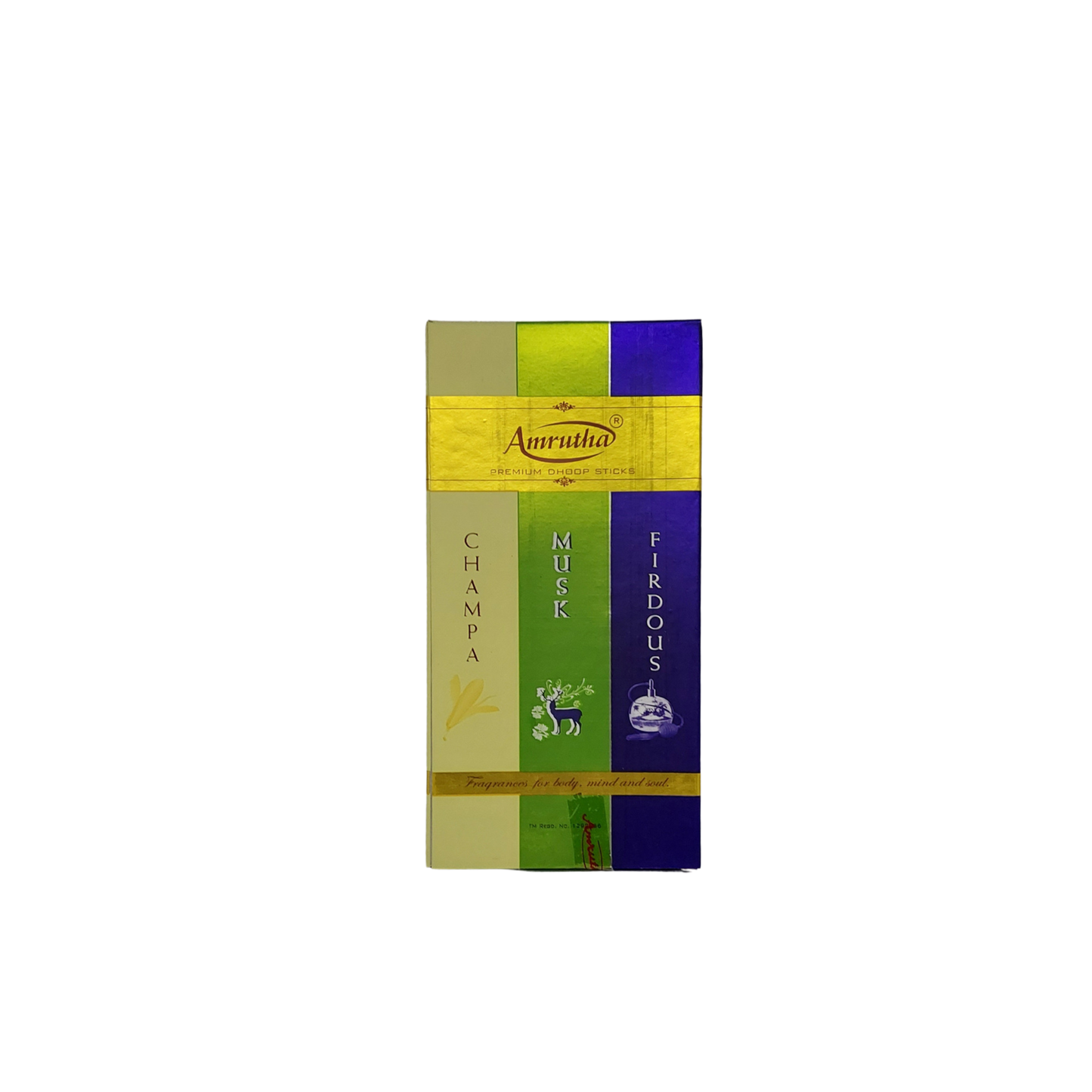 Amrutha Premium Dhoop Sticks (Champa, Musk & Firdous Assorted Pack)