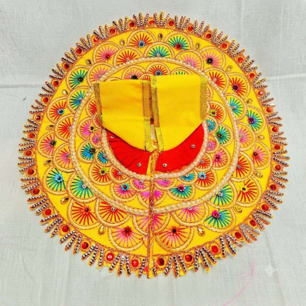 Navrang Shringar Poshak Royal Basanti (Yellow) for Laddu Gopal