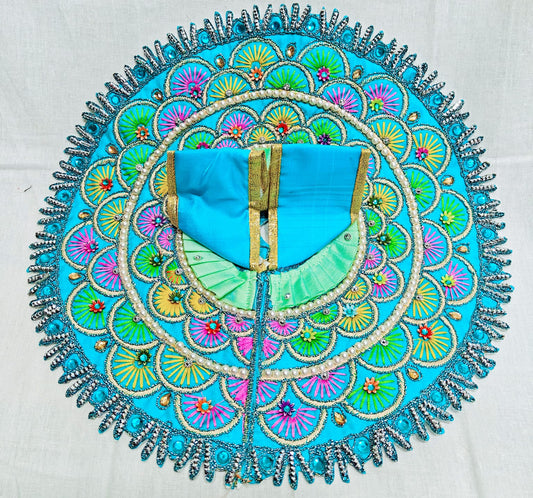 Yamuna Sky Blue Padma Pearl Shringar Poshak